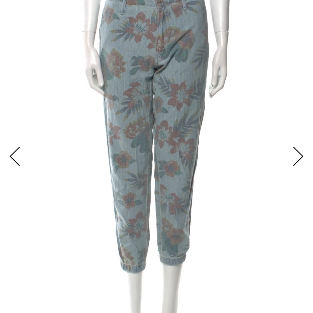 MOTHER Floral Ankle Jeans